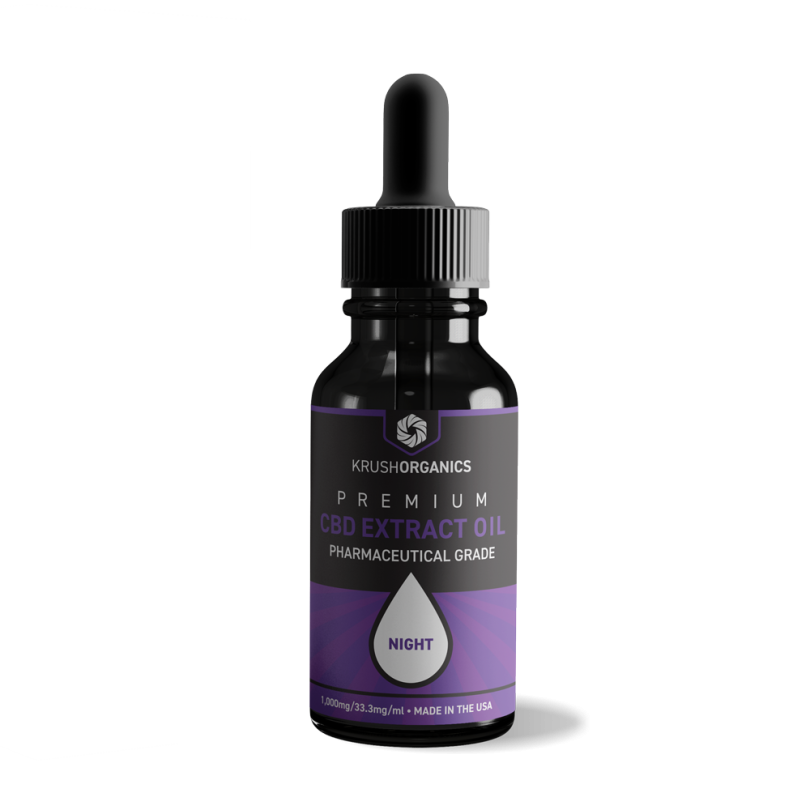 Krush Night Time CBD Oil — isolate tincture